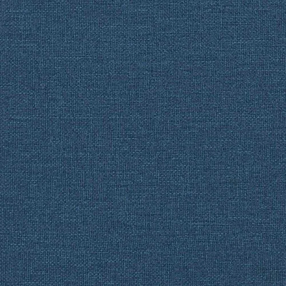 Osmanų lovos rėmas su čiužiniais, mėlynas, 200x200cm, audinys