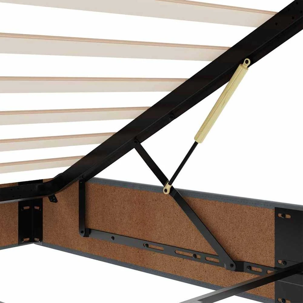 Osmanų lovos rėmas su čiužiniais, pilkas, 200x200cm, aksomas