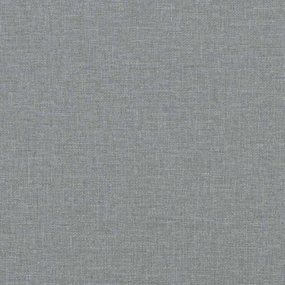 Osmanų lovos rėmas su čiužiniais, pilkas, 200x200cm, audinys