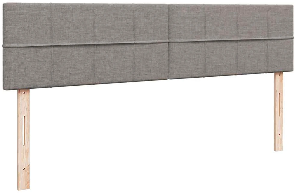 Osmanų lovos rėmas su čiužiniais, taupe, 180x200cm, audinys