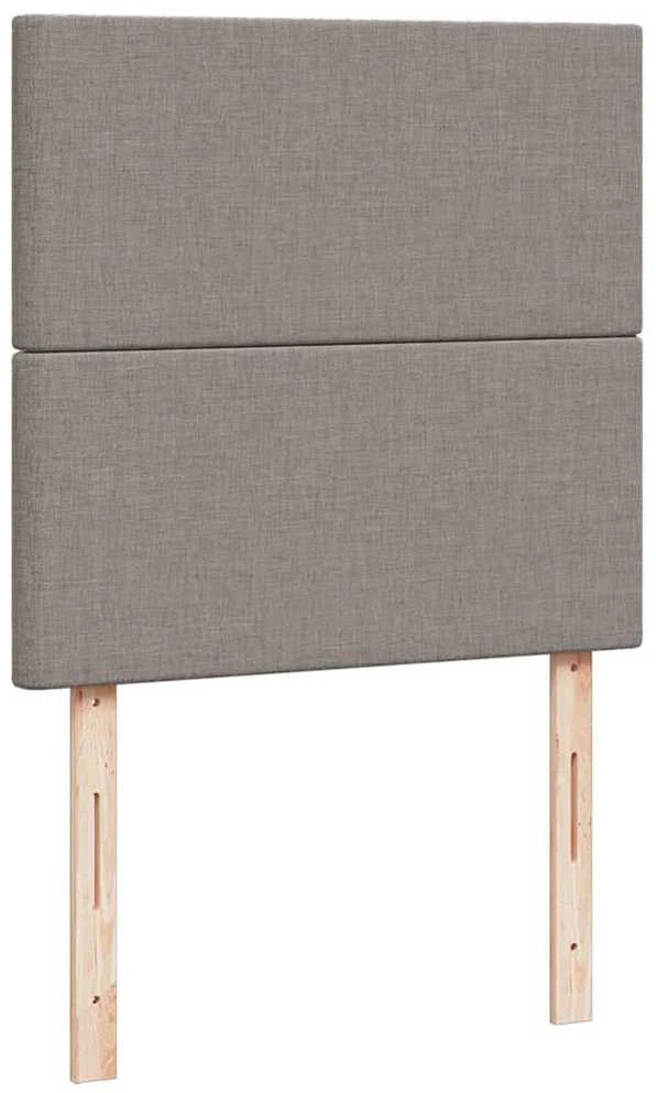 Osmanų lovos rėmas su čiužiniais, taupe, 200x200cm, audinys