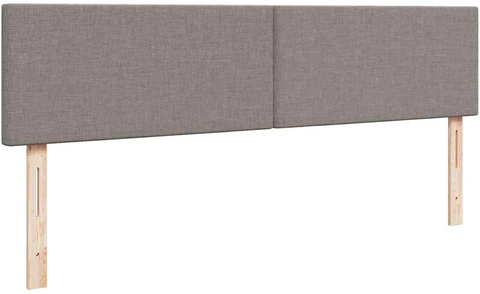 Osmanų lovos rėmas su čiužiniais, taupe, 200x200cm, audinys