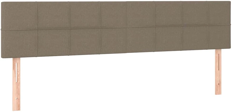 Osmanų lovos rėmas su čiužiniais, taupe, 180x200cm, audinys