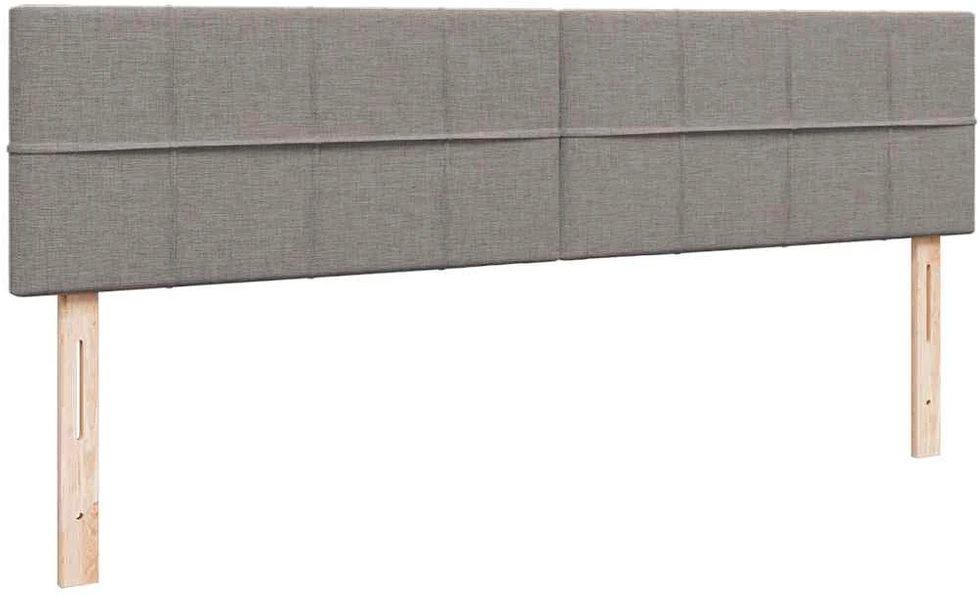 Osmanų lovos rėmas su čiužiniais, taupe, 200x200cm, audinys