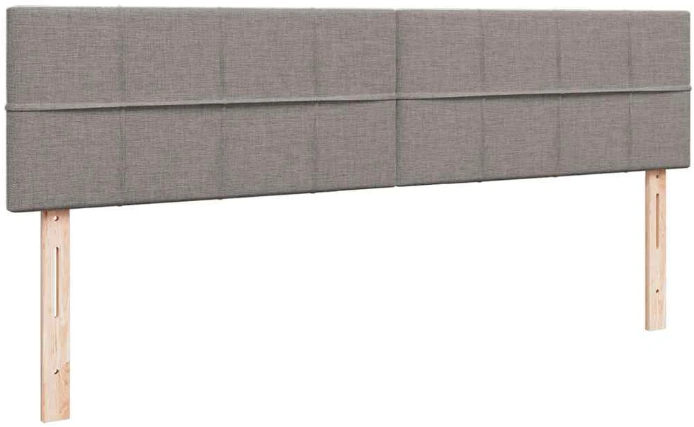 Osmanų lovos rėmas su čiužiniais, taupe, 200x200cm, audinys