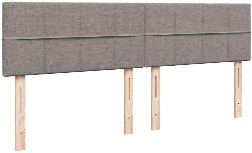 Osmanų lovos rėmas su čiužiniais, taupe, 200x200cm, audinys