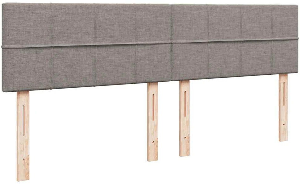 Osmanų lovos rėmas su čiužiniais, taupe, 200x200cm, audinys