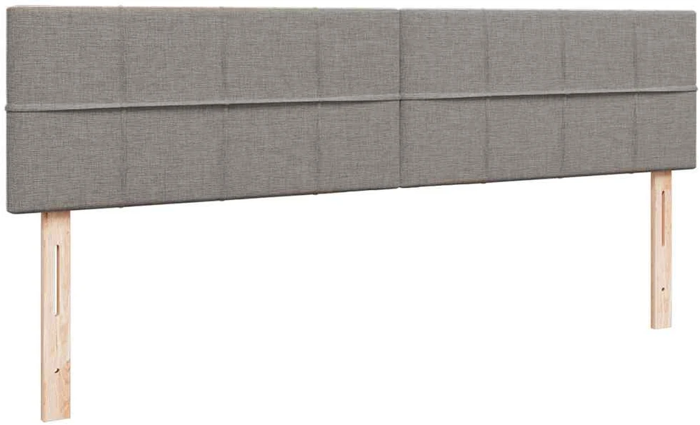 Osmanų lovos rėmas su čiužiniais, taupe, 200x200cm, audinys