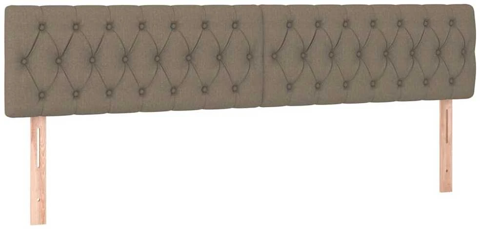 Osmanų lovos rėmas su čiužiniais, taupe, 180x200cm, audinys