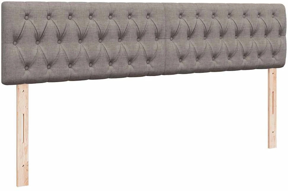 Osmanų lovos rėmas su čiužiniais, taupe, 200x200cm, audinys