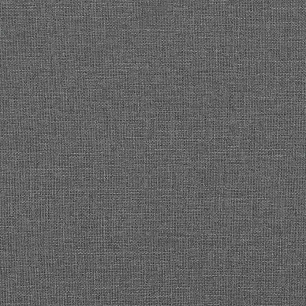 Osmanų lovos rėmas su čiužiniu, pilkas, 90x190cm, audinys
