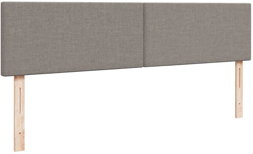 Osmanų lovos rėmas su čiužiniu, taupe, 160x200 cm, audinys