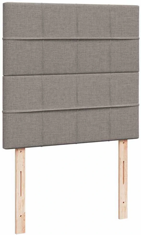 Osmanų lovos rėmas su čiužiniu, taupe, 90x190cm, audinys