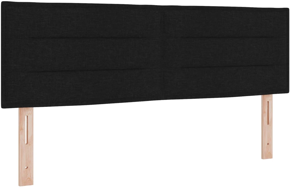 Otmana lova su matracsu ir LED Juoda 160 x 200 cm Audinys