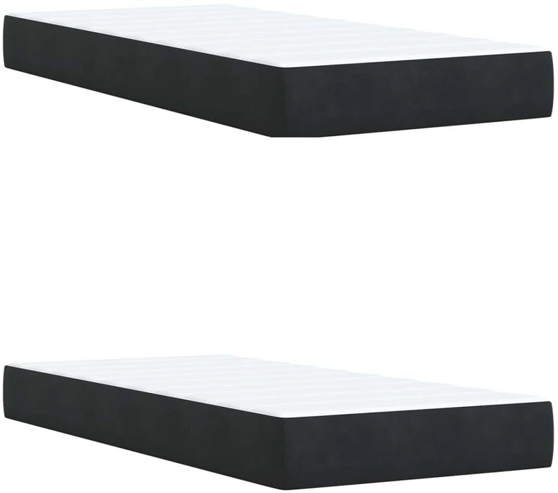 Otmana lova su matracsu ir LED Juoda 200 x 200 cm Aksomas