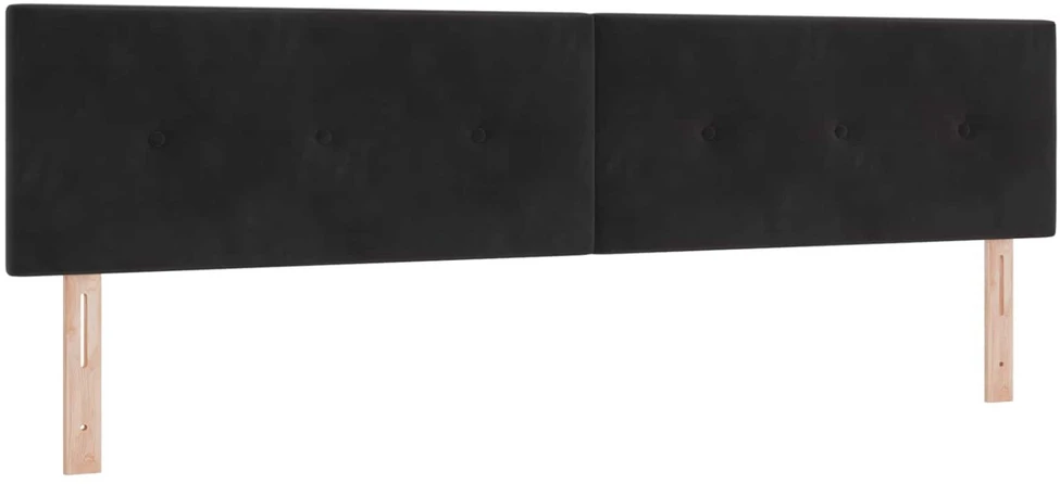Otmana lova su matracsu ir LED Juoda 200 x 200 cm Aksomas