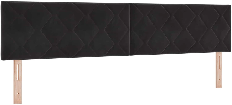 Otmana lova su matracsu ir LED Juoda 200 x 200 cm Aksomas