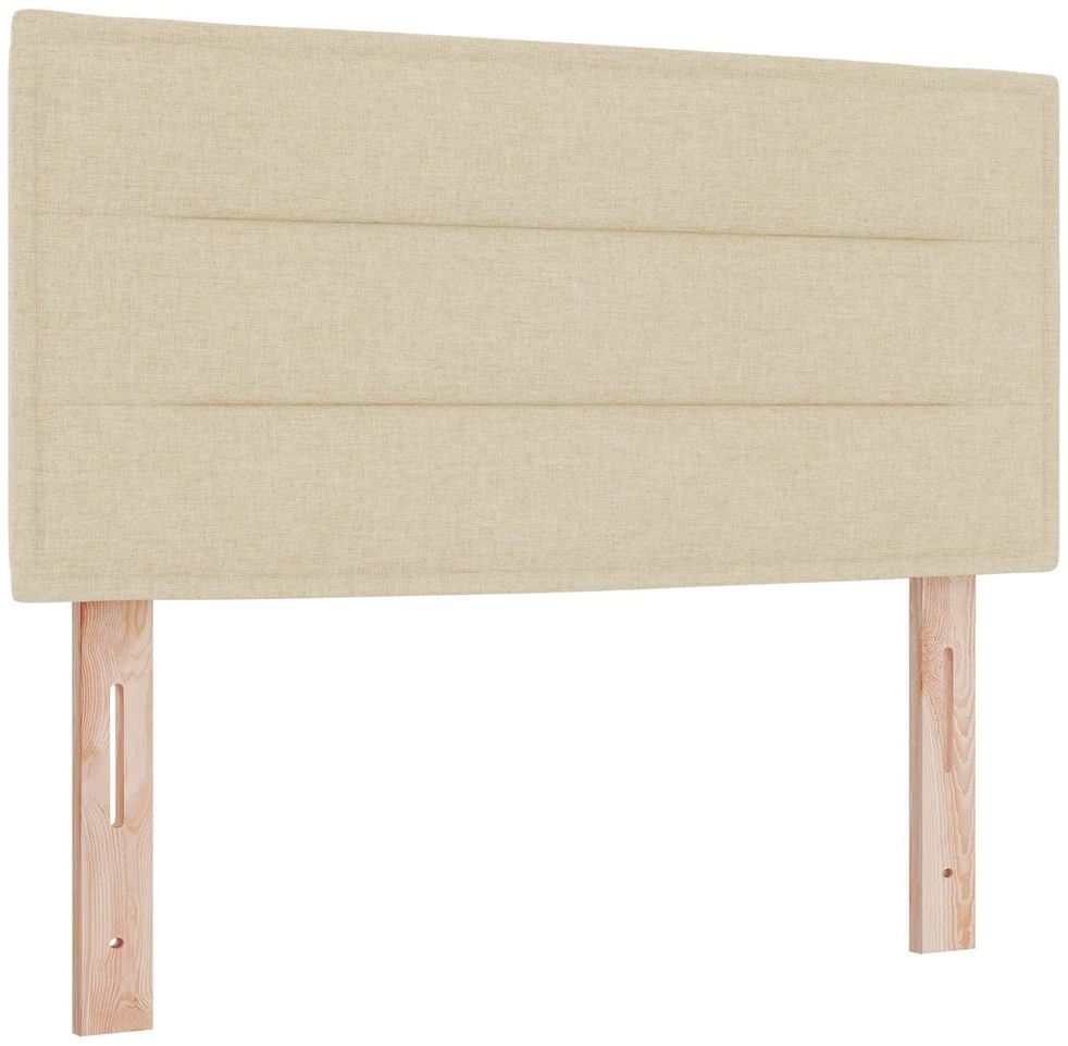 Otmana lova su matracsu ir LED Kreminė 100 x 200 cm Audinys