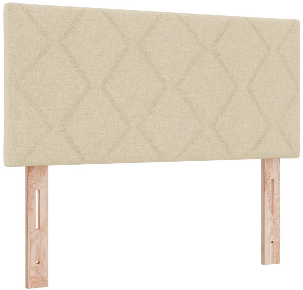 Otmana lova su matracsu ir LED Kreminė 120 x 190 cm Audinys