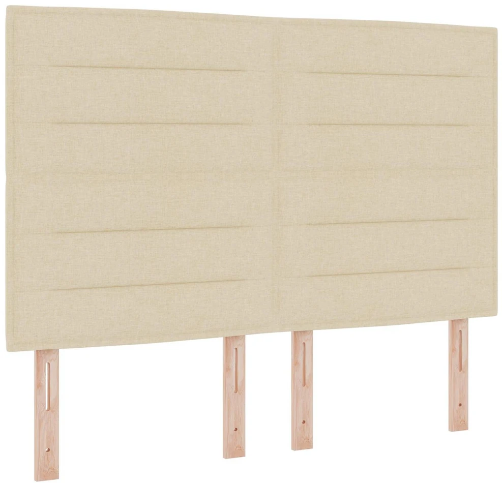 Otmana lova su matracsu ir LED Kreminė 140 x 200 cm Audinys