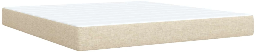 Otmana lova su matracsu ir LED Kreminė 180 x 200 cm Audinys