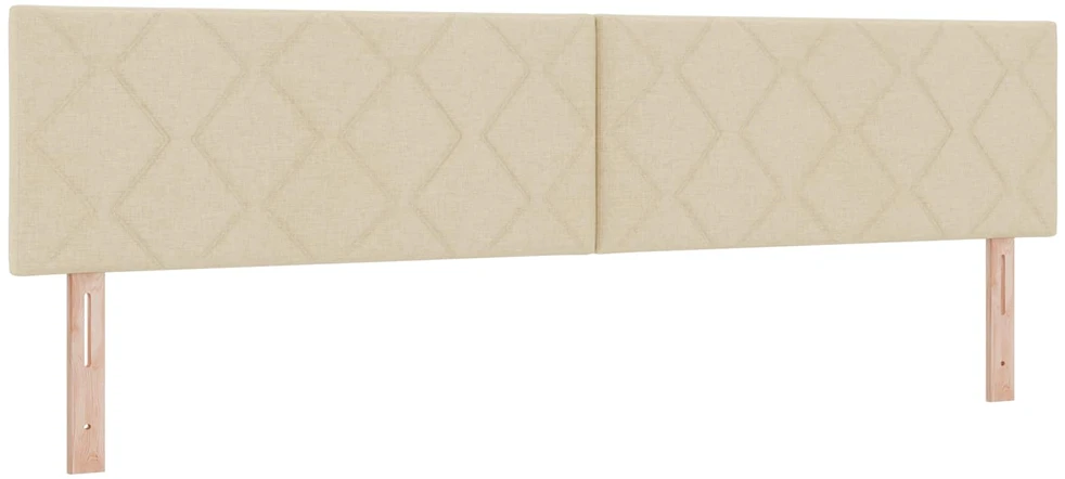 Otmana lova su matracsu ir LED Kreminė 200 x 200 cm Audinys