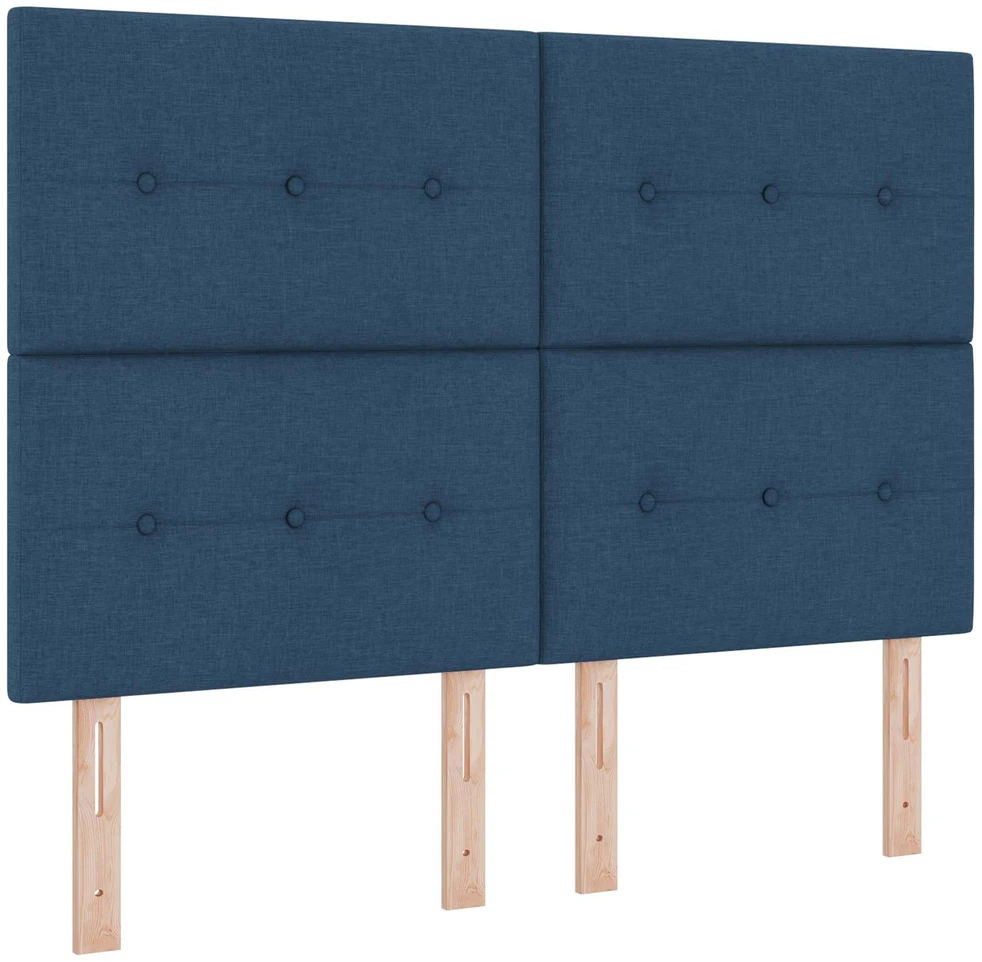 Otmana lova su matracsu ir LED Mėlyna 160 x 200 cm Audinys