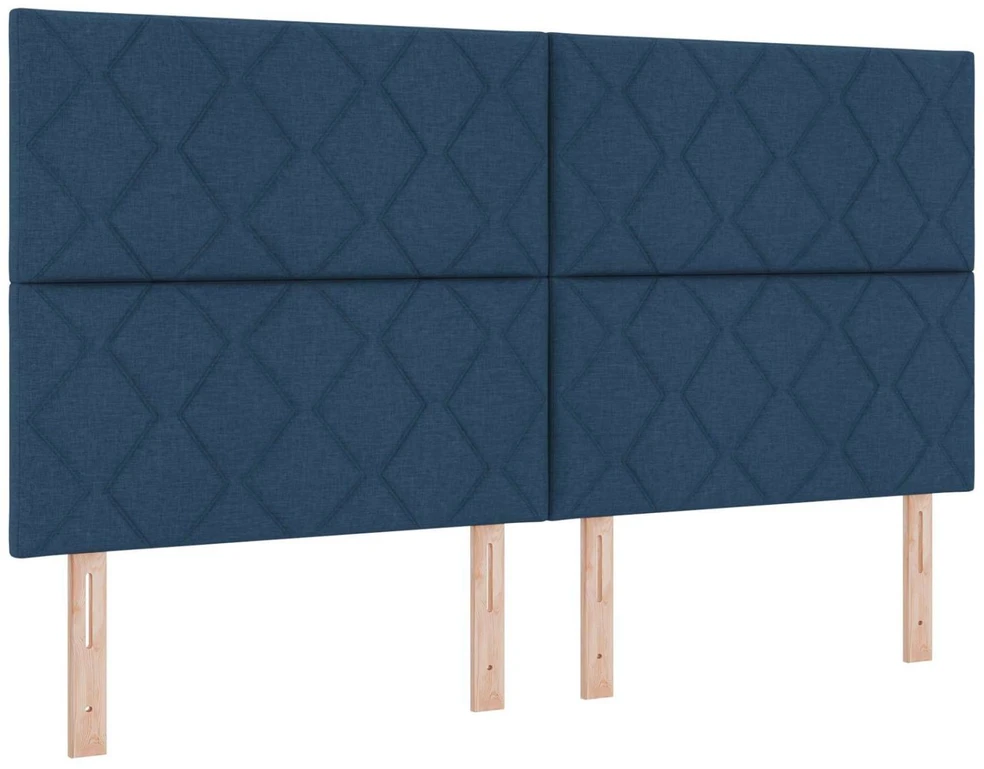 Otmana lova su matracsu ir LED Mėlyna 180 x 200 cm Audinys