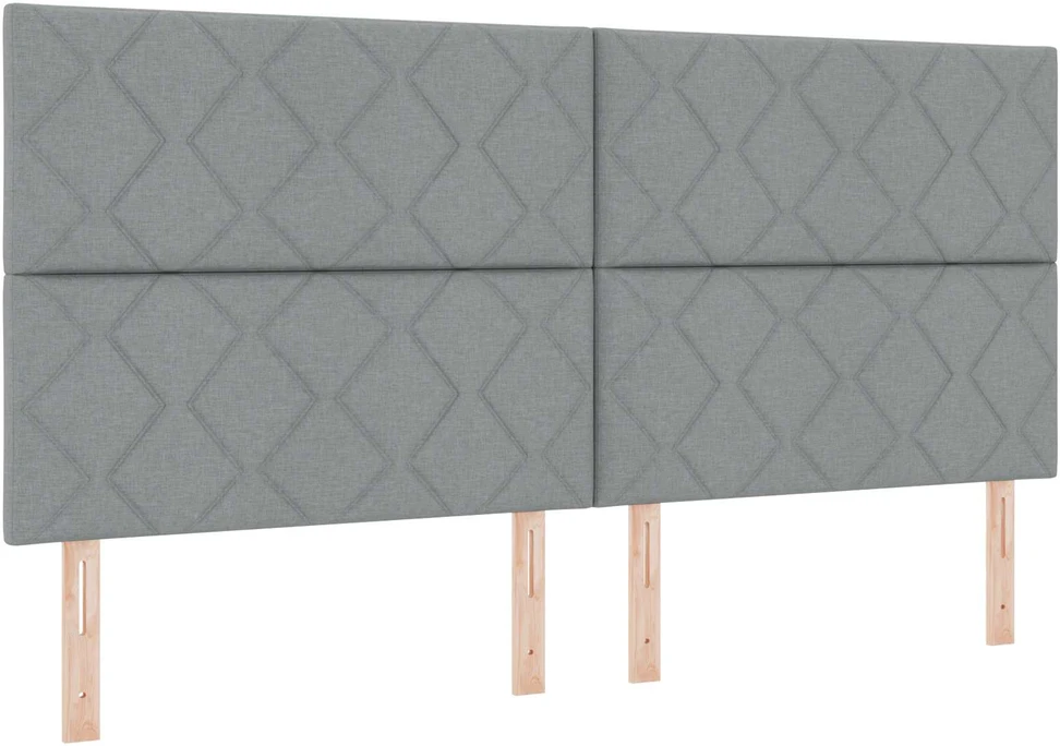Otmana lova su matracsu ir LED Šviesiai pilka 200 x 200 cm