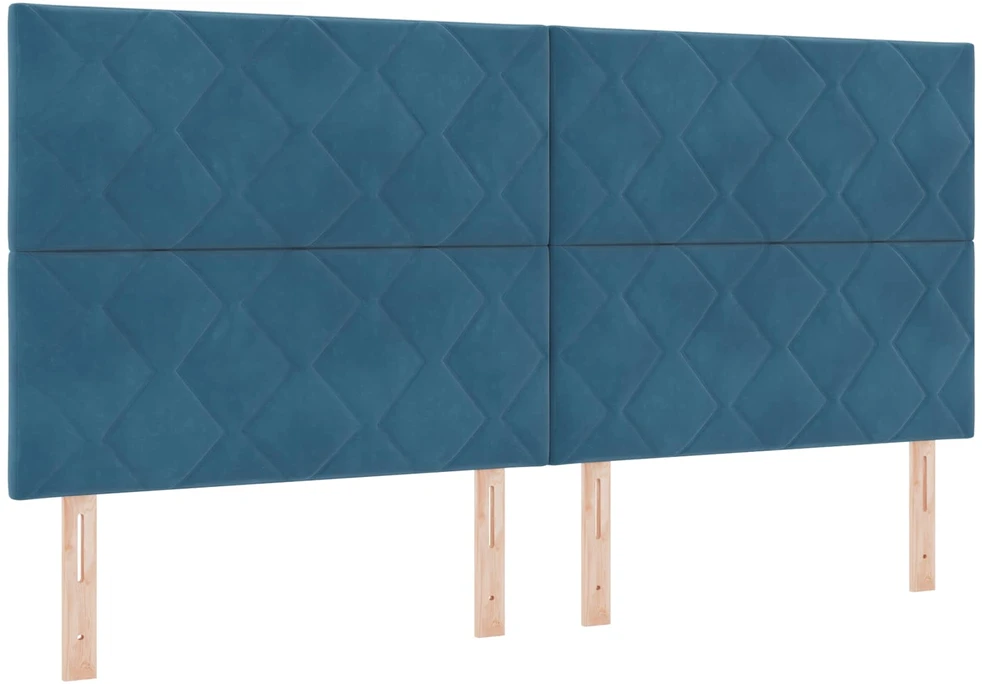 Otmana lova su matracsu ir LED Tamsi mėlyna 200 x 200 cm