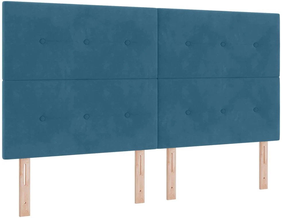 Otmana lova su matracsu ir LED Tamsi mėlyna 180 x 200 cm