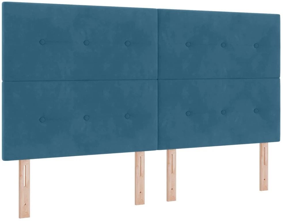 Otmana lova su matracsu ir LED Tamsi mėlyna 180 x 200 cm