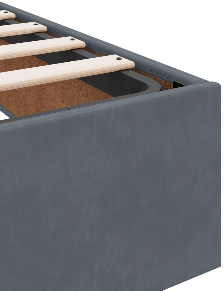 Otmana lova su matracsu ir LED Tamsiai pilka 180 x 200 cm