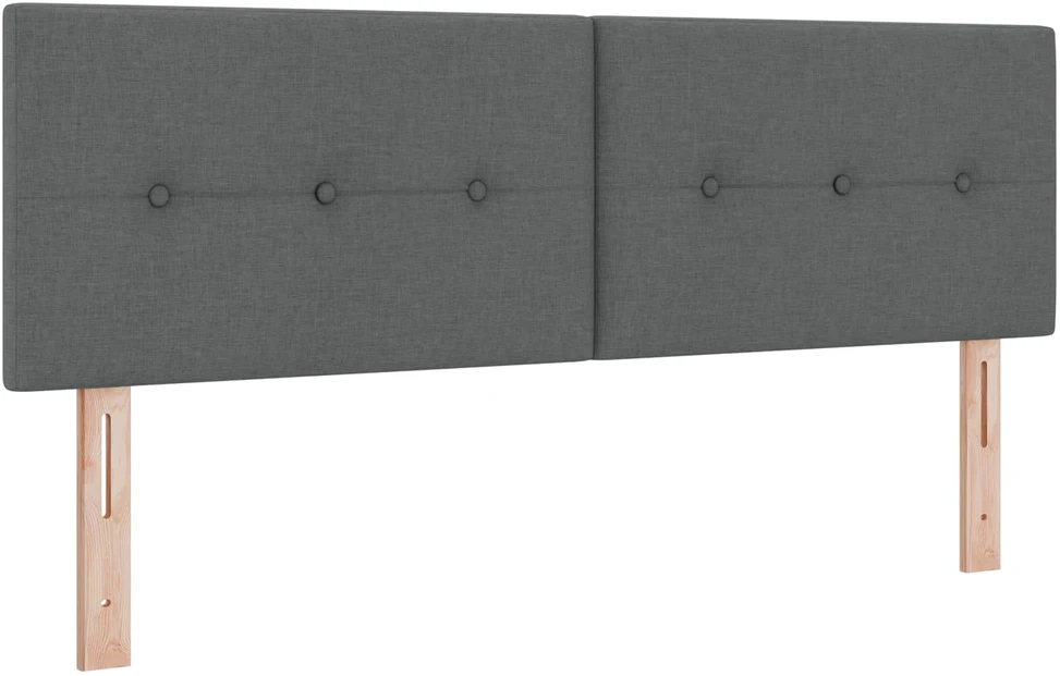 Otmana lova su matracsu ir LED Tamsiai pilka 140 x 200 cm