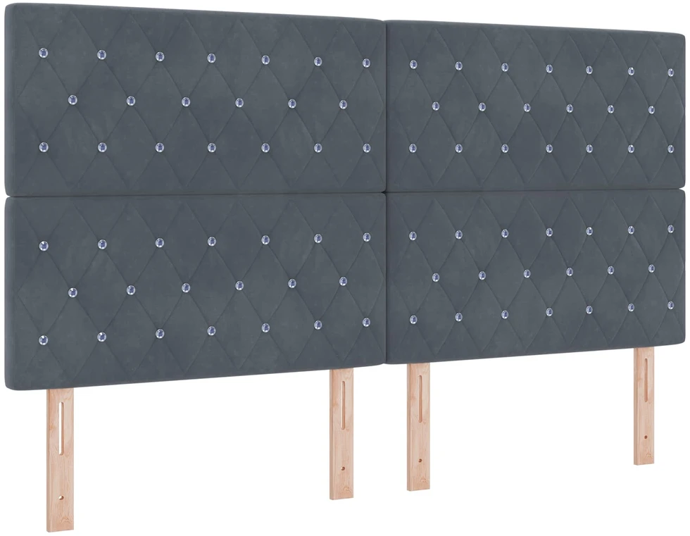 Otmana lova su matracsu ir LED Tamsiai pilka 180 x 200 cm