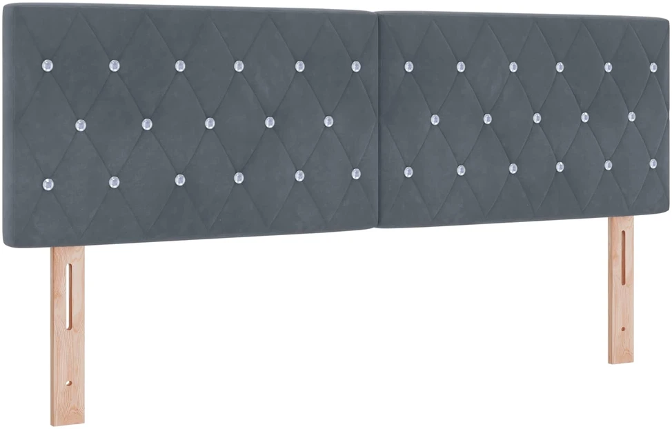 Otmana lova su matracsu ir LED Tamsiai pilka 140 x 190 cm