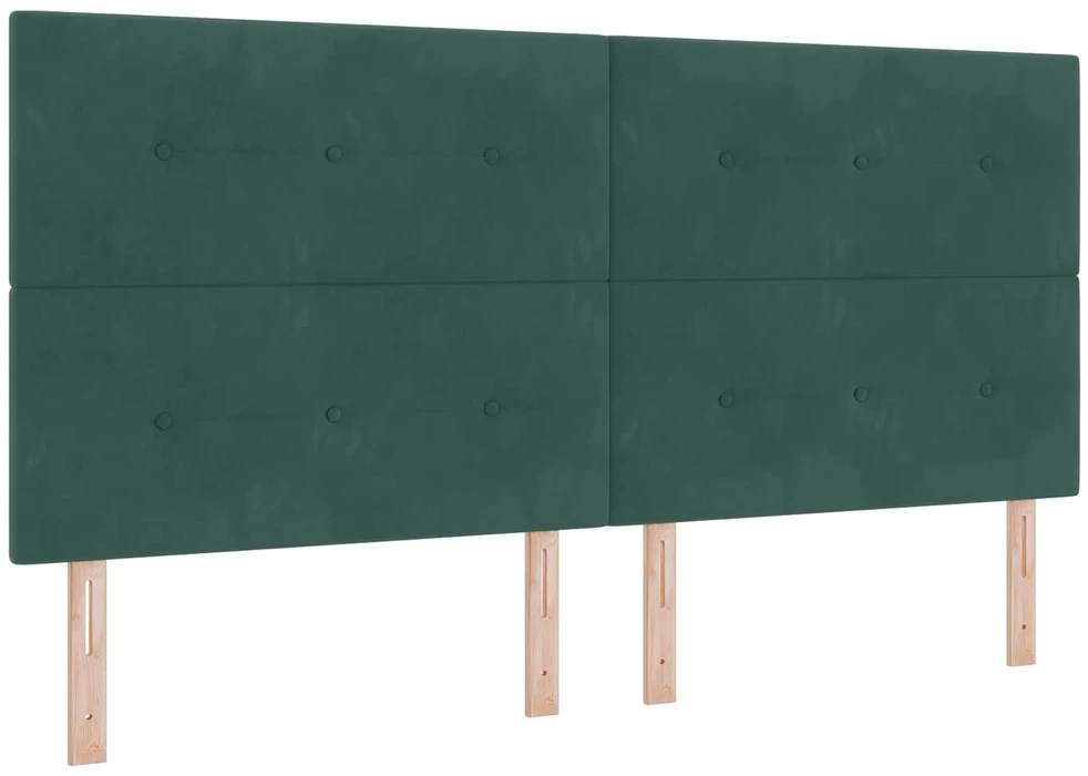 Otmana lova su matracsu ir LED Tamsiai žalia 200 x 200 cm