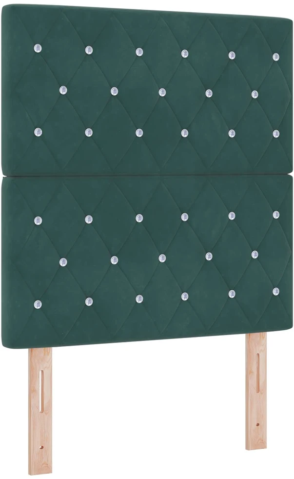 Otmana lova su matracsu ir LED Tamsiai žalia 80 x 200 cm