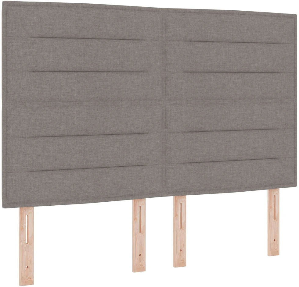 Otmana lova su matracsu ir LED Taupe 140 x 190 cm Audinys