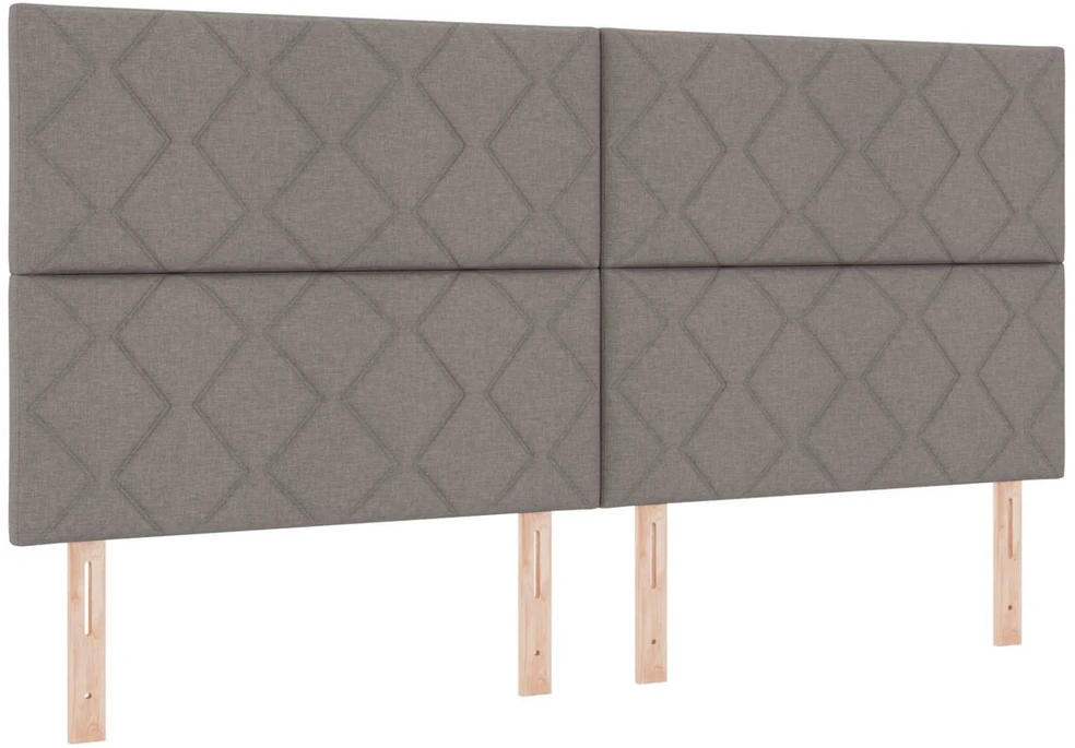 Otmana lova su matracsu ir LED Taupe 200 x 200 cm Audinys
