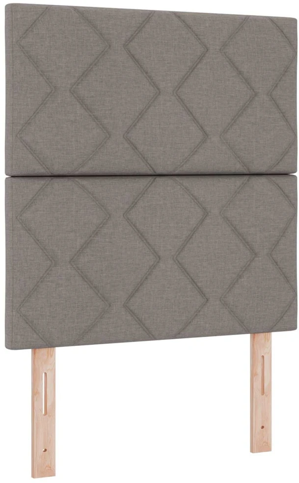 Otmana lova su matracsu ir LED Taupe 80 x 200 cm Audinys