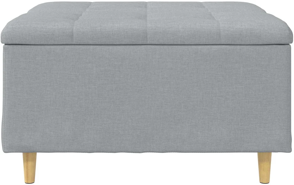 Otmana su saugykla Šviesiai pilka 80 x 80 x 45 cm audinys