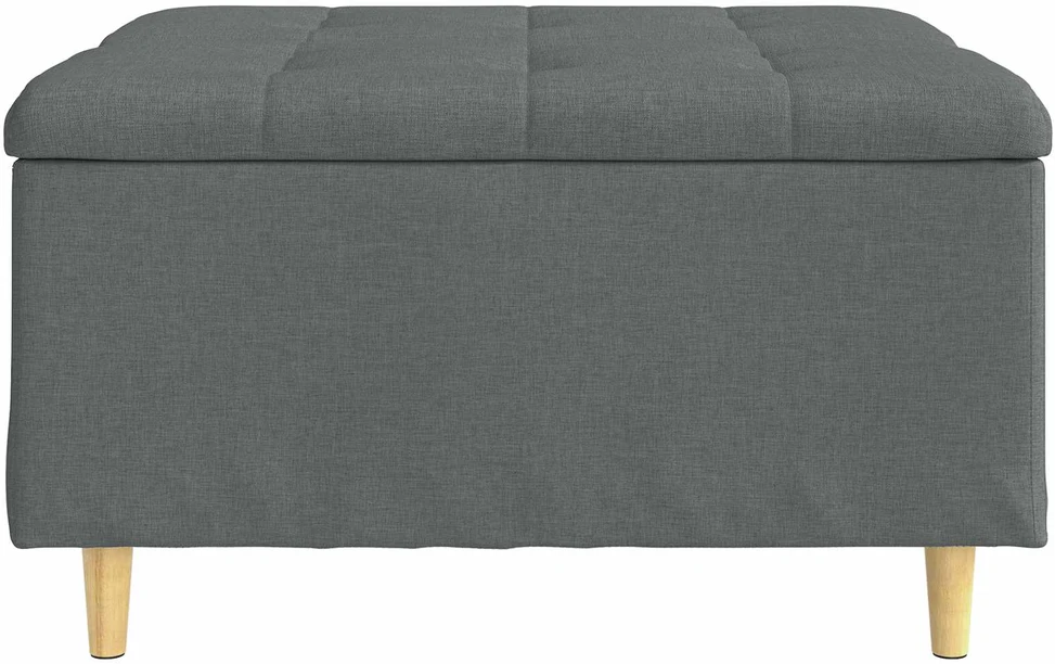Otmana su saugykla Tamsiai pilka 80 x 80 x 45 cm audinys