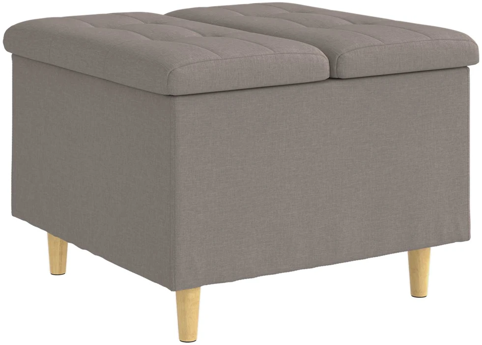 Otmana su saugykla Tortora 60 x 60 x 45 cm audinys