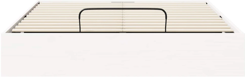 Otomano lovos rėmas su saugojimo funkcija Baltas 150 x 200 cm