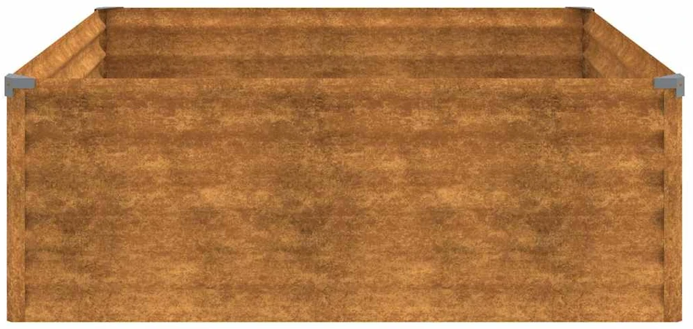 Aukštas sodo lovelis, 100x100x36cm, Corten plienas