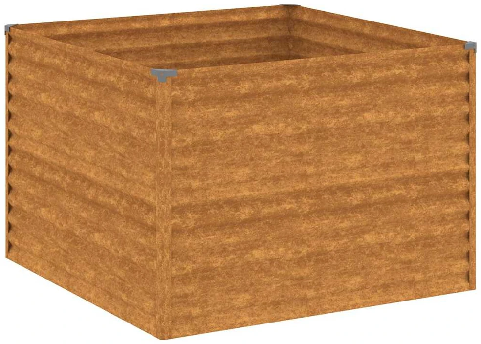 Aukštas sodo lovelis, 100x100x69cm, Corten plienas