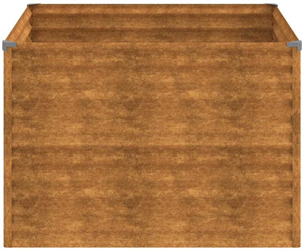 Aukštas sodo lovelis, 100x100x69cm, Corten plienas