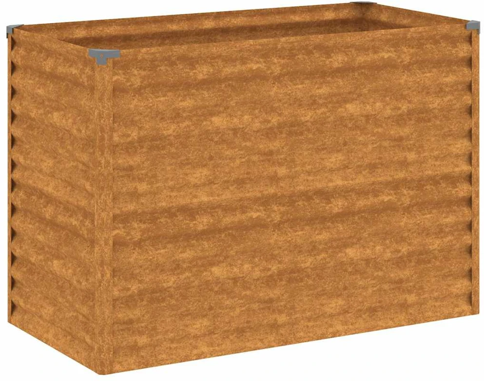 Aukštas sodo lovelis, 100x50x69cm, Corten plienas