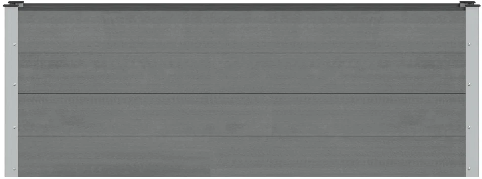 Paaukštinta sodo lova 2 vnt. Juoda 200 x 30 x 72 cm